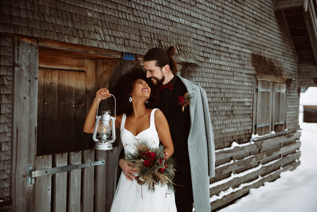 Hochzeitslocation - Häuschen im Schnee, Hochzeit im Winter am Bodensee