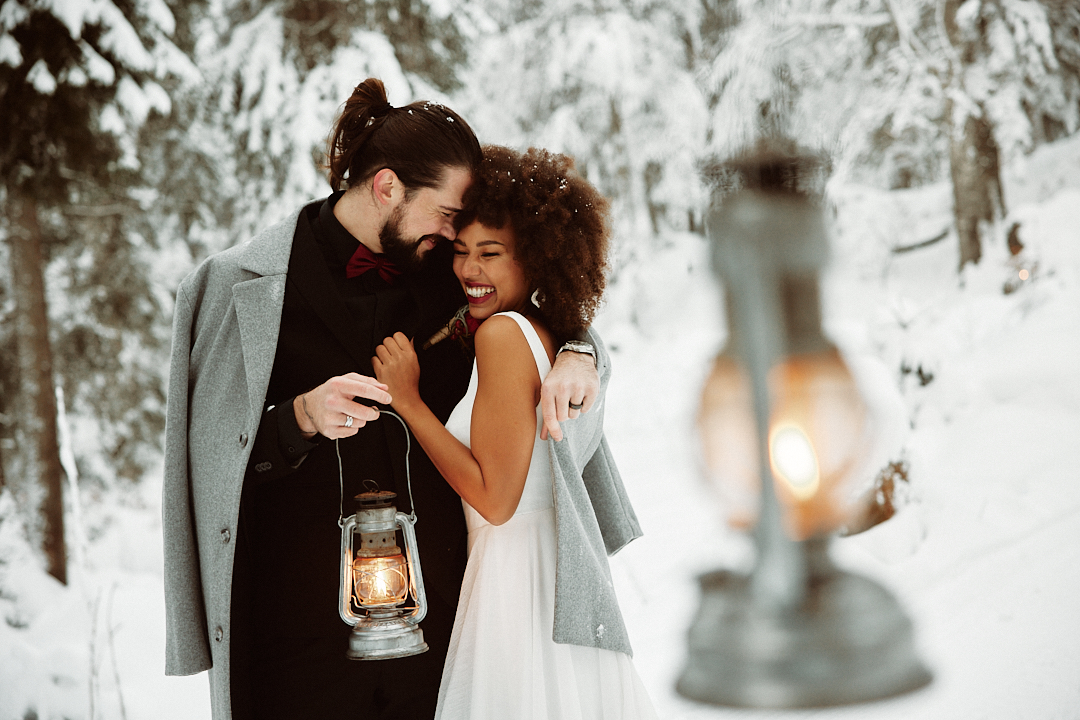 Winterhochzeit in den Bergen - Österreich und Schweiz