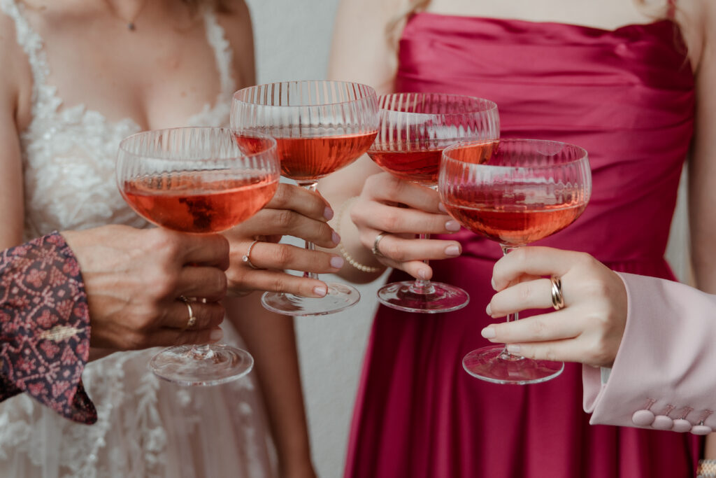 Weddingdrink, Rose, Champagner
