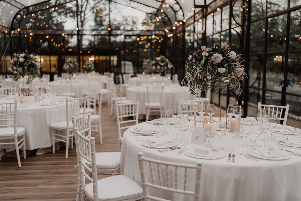 Decorated wedding location Freudenstein Castle